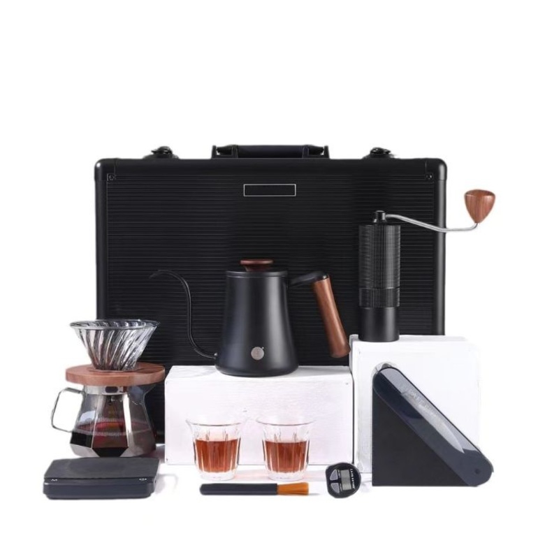 Portable Pour Over Coffee Maker Set with Kettle Grinder Travel Filter Dripper – Coffee Supplies Set and Coffee Hand Brewed Pot price