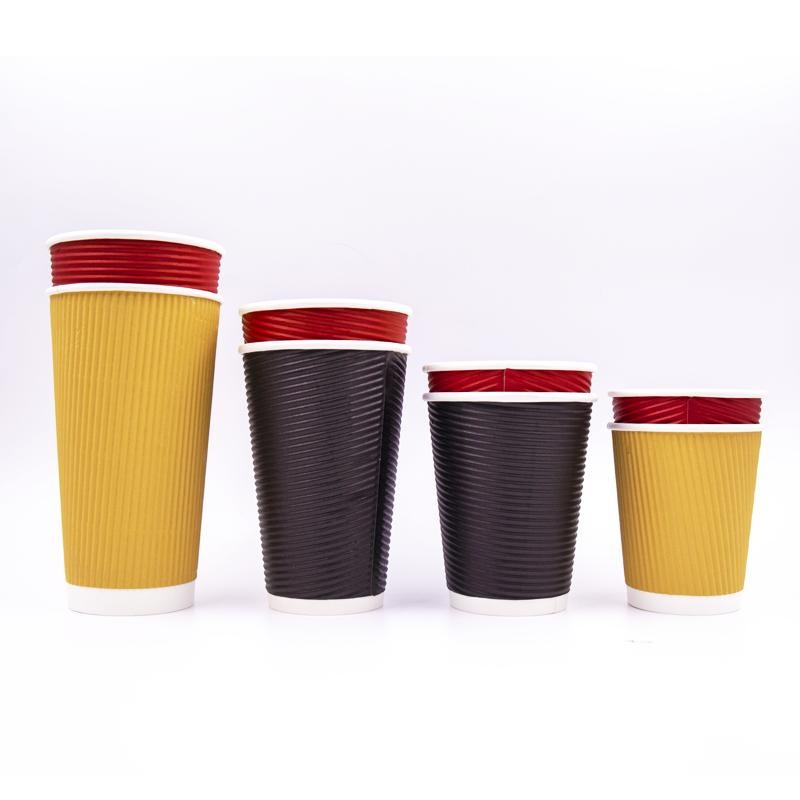 Takeout Biodegradable PE Coated 16 Oz Brown Paper Hot coffee Cup with Sleeves – Paper Cup and Disposable Coffee Cup price