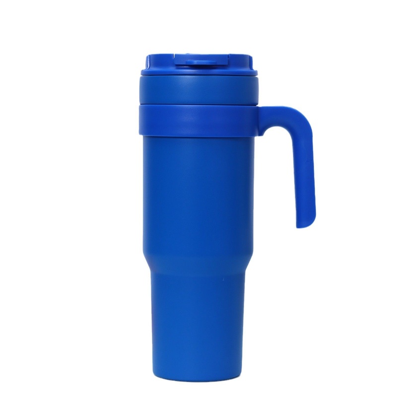 Wholesale Outdoor Portable Handle Car Cup with Double Drinking Straw, Large Capacity 40oz Ice Master Cup, Vehicle-Mounted Thermos Cup – 40oz Tumbler and Stainless Steel Tumbler price