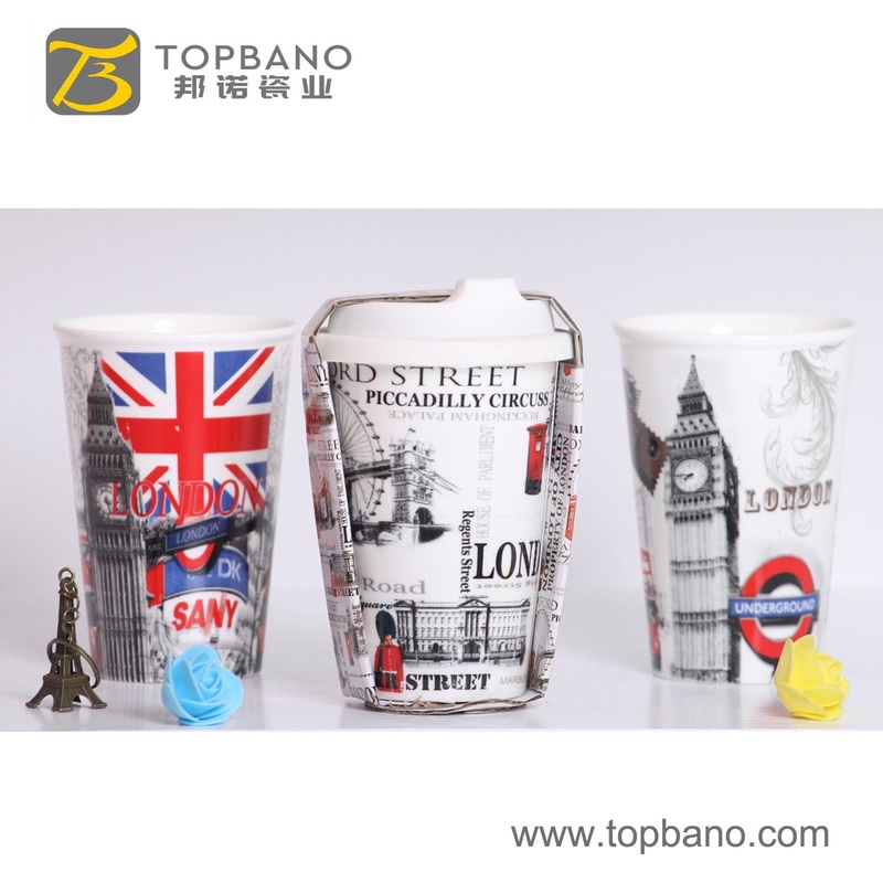 14oz Porcelain London Ceramic Coffee Travel Porcelain Cup Mugs – Ceramic Mug and Custom Mug price