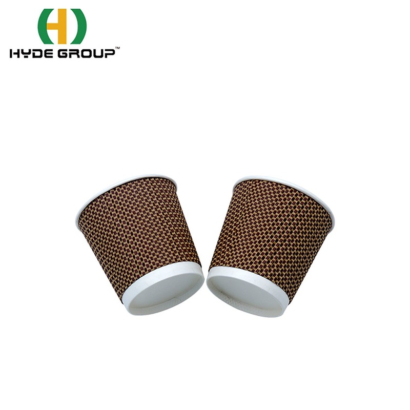 4oz Small Volume Brown Ripple Wall Paper Cups Disposable Double Wall Paper Cups – Paper Cups and 4oz Ripple Wall Paper Cups price