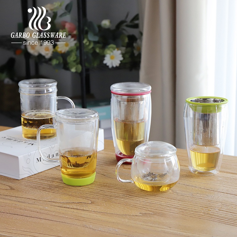 Borosilicate Glassware Mug with Glass Lid for Drinking Tea – Double Wall Glass Mug and Pyrex Glass Mug price
