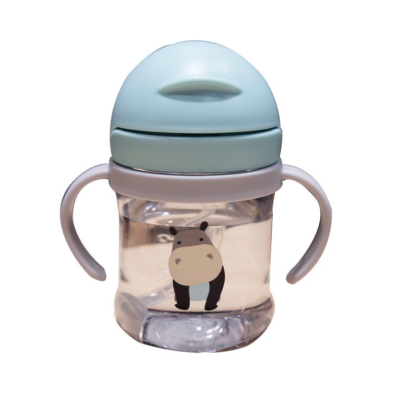 Cartoon Children S Plastic Straw Water Bottle Cup with Scale Baby Cute Drop-Proof and Leak-Proof Portable Water Cup with Handle – Water Bottle and Vacuum Cup price