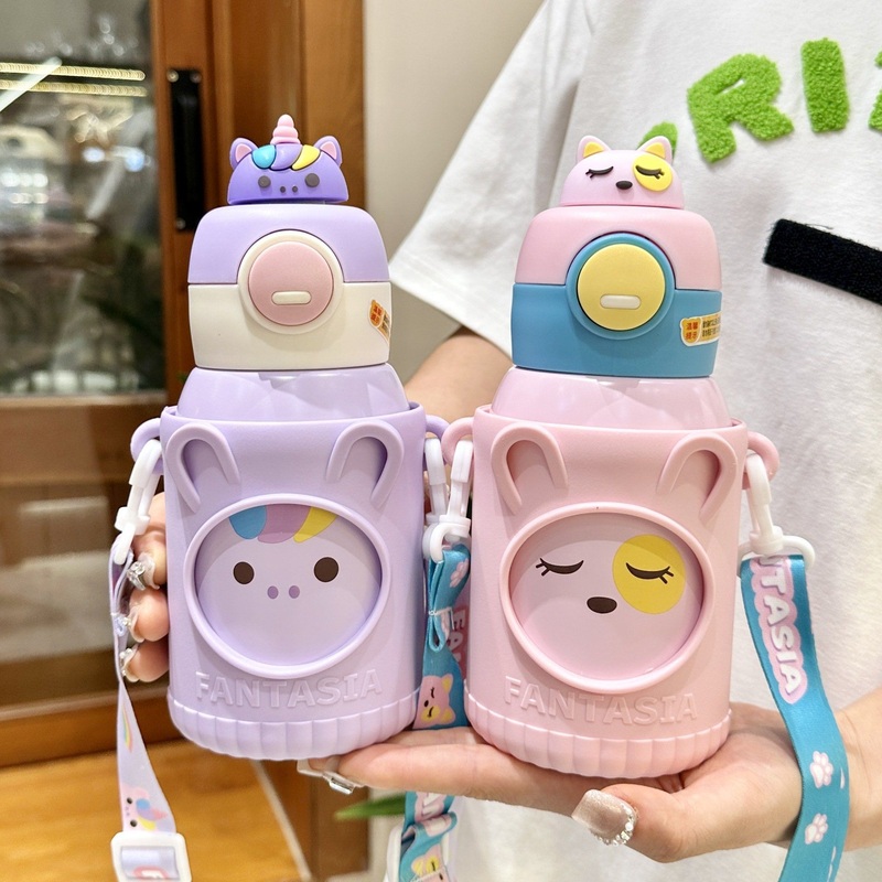 Childrens Straw Cute Cartoon Portable 316 Stainless Steel Insulated Cup – Vacuum Flask and Vacuum Cup price