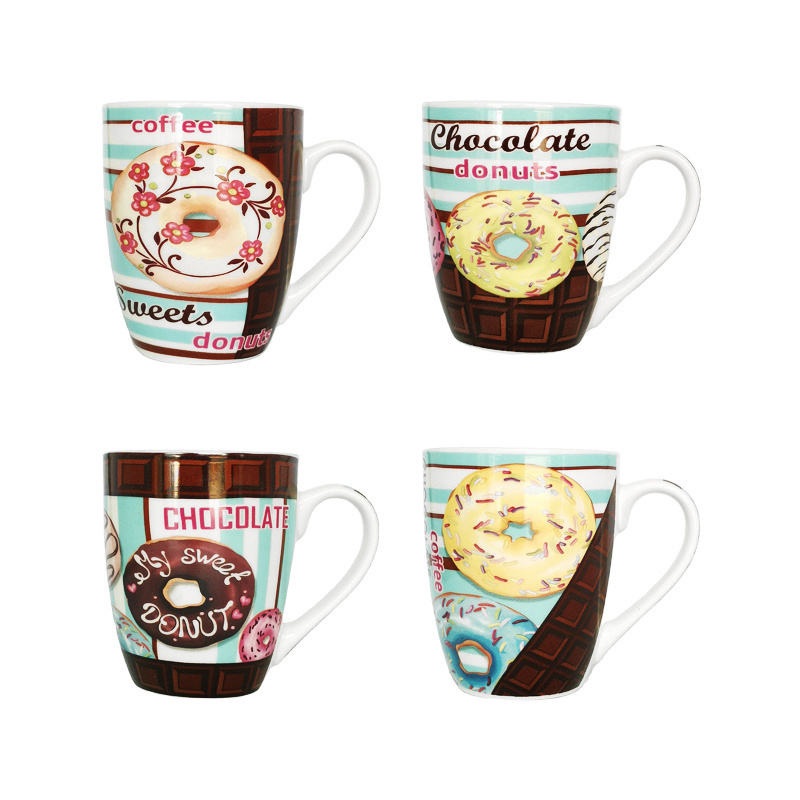 Grace Teaware Bone China Coffee Tea Mugs Assorted Set of 4 – Ceramic Coffee Mug and Ceramic Mug price
