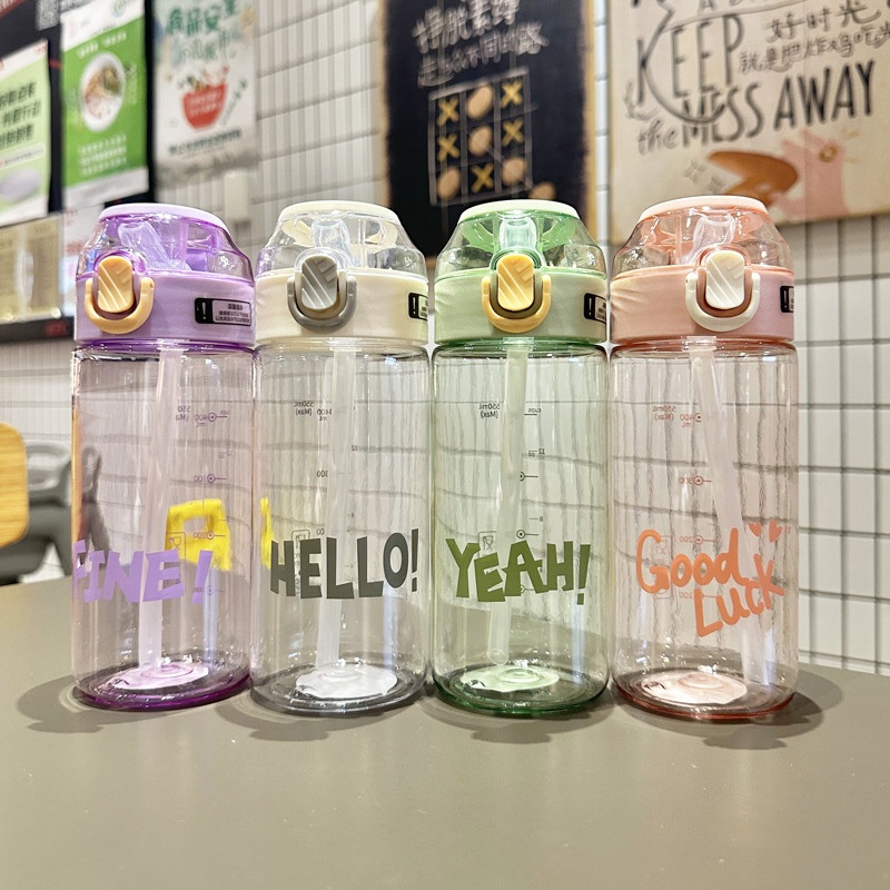 Personalised Bouncing Straw Portable Simple Large Capacity Plastic Water Bottle – Plastic Bottle and Pet Bottle price