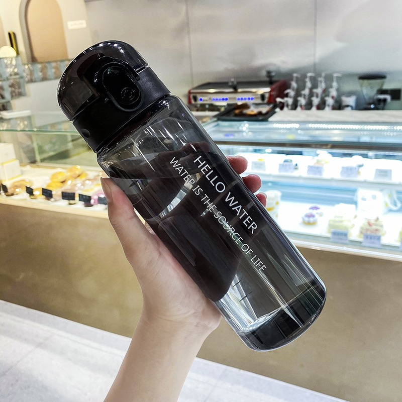 Transparent Water Cup Portable Outdoor Sealed Simple Creative Plastic Sports Water Cup Bottle for Gift – Frosted Transparent Water Cup and Transparent Water Cup price