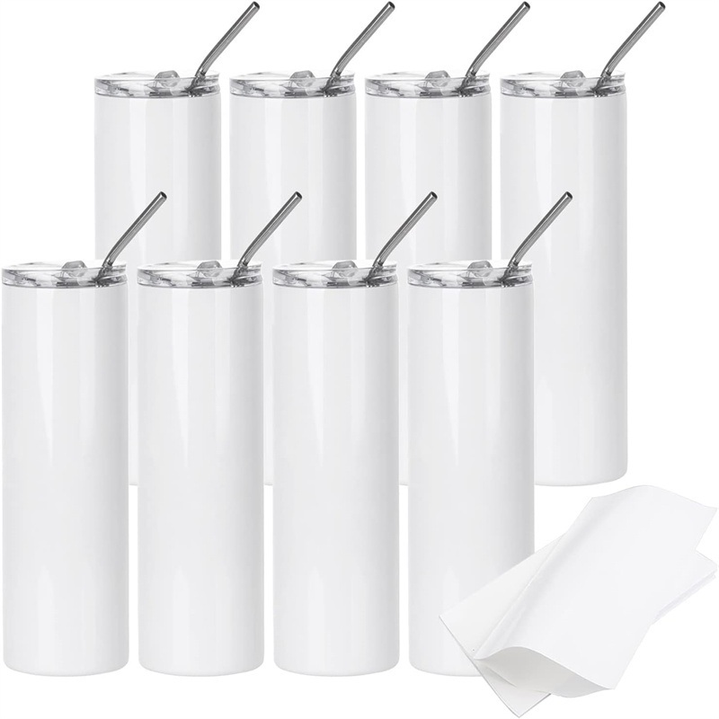 White Mugs for Sublimation Stainless Steel Straight Sublimation Tumbler Cups – Sublimation Tumbler with Lid and Straw and Straight Skinny Sublimation Tumbler price