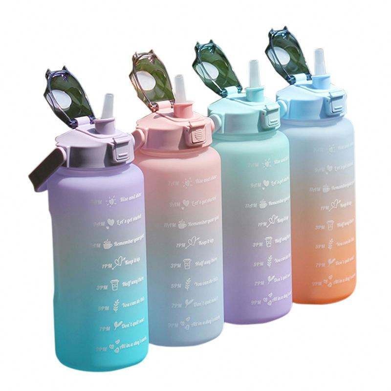 2L Gallon Gym Motivational with Carrier Storage Phone Water Bottle – Water Bottles and Plastic Bottles price