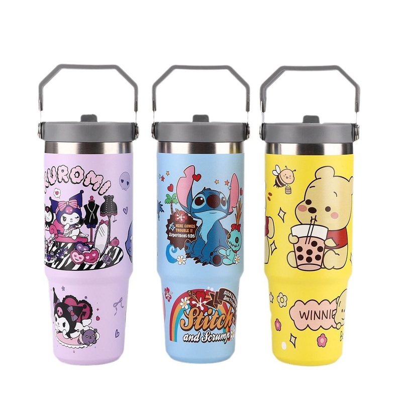 30oz Cartoon Sublimation Bottle Stainless Steel Water Bottle Tumbler for Kids – Tumbler with Lid and Straw and Travel Coffee Cup price
