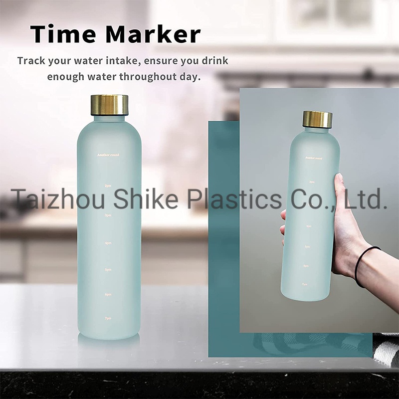 32oz 1L Time Marker Leakproof Tritan Sport Frosted Plastic Water Bottle BPA Free with Brush – Water Bottle and Travel Bottle price