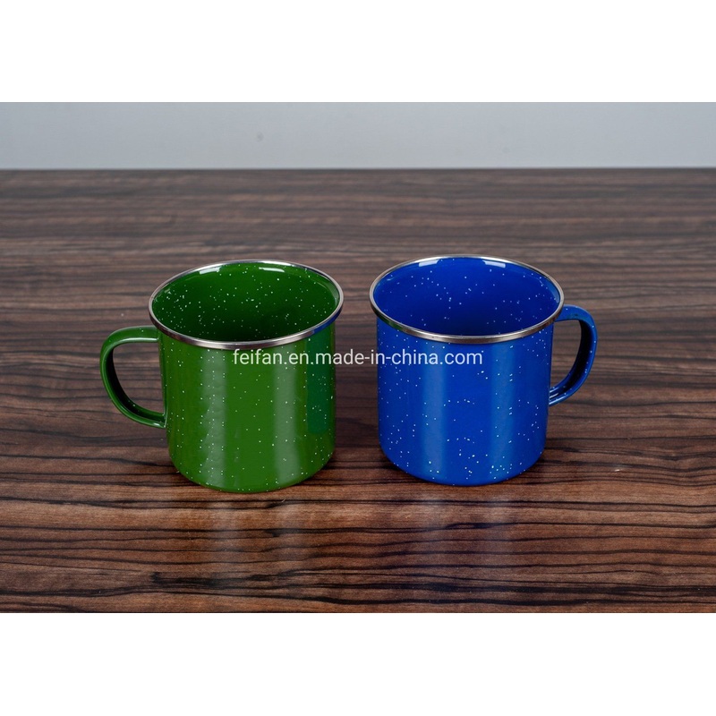 450ml Enamel Mug/Cup with Stainless Steel Rim – Canteen Mug and Cup price
