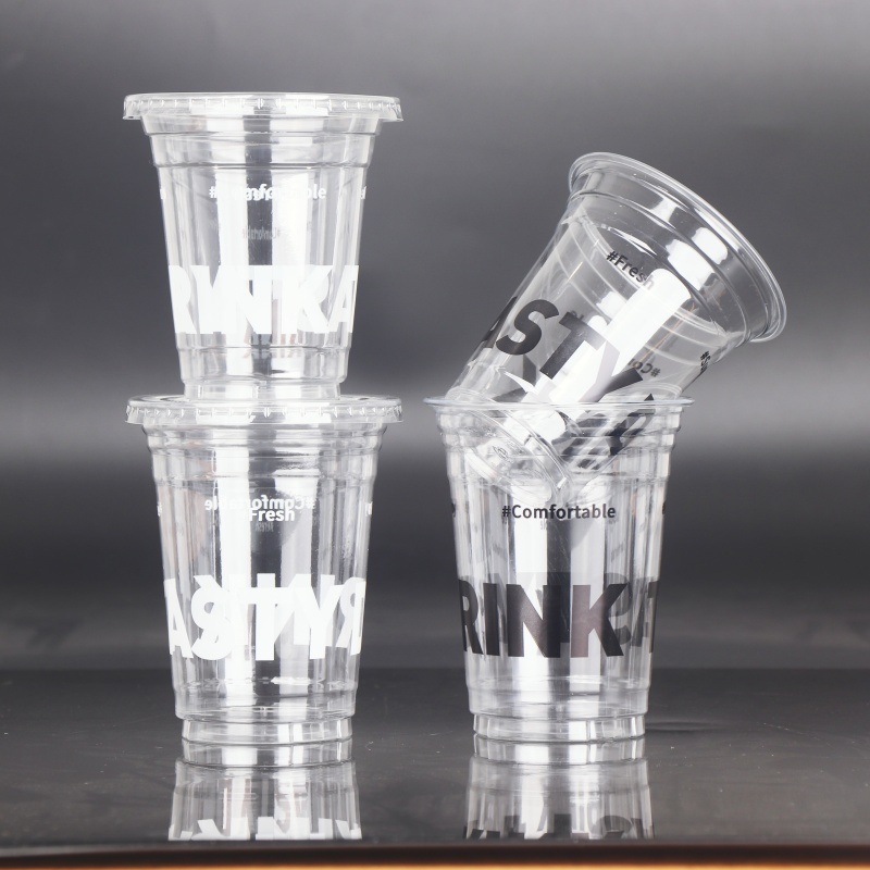 8oz 12oz 14oz Plastic Drinking Cup with Lid and Straw Disposable – Cup and Pet Cup price