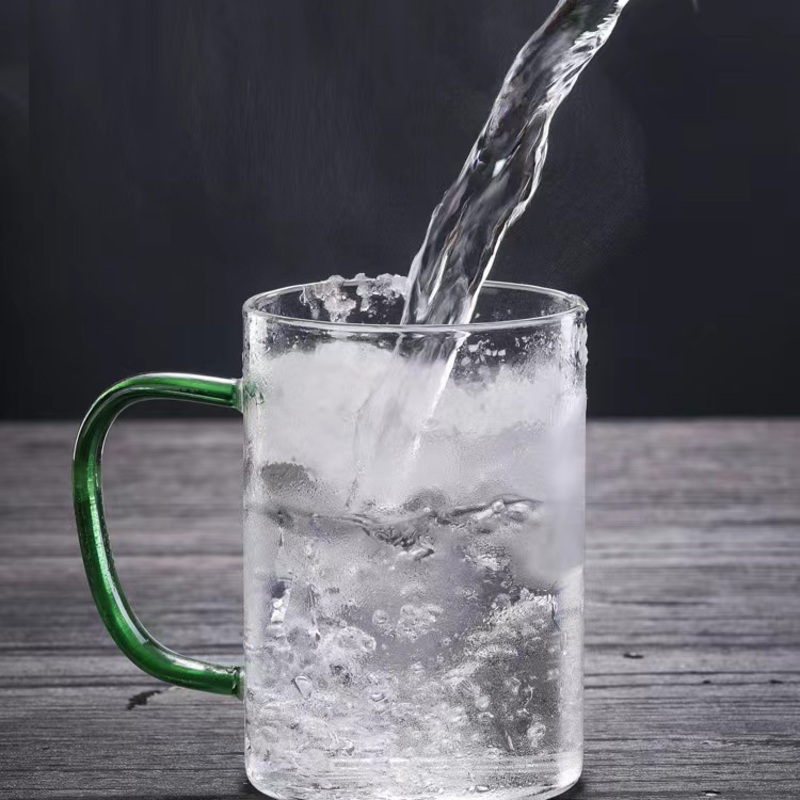 Bulk Wholesale Clear Tumbler with Colorful Handle Glass Teacups – Glass Water Cup and Clear Glass Cup price