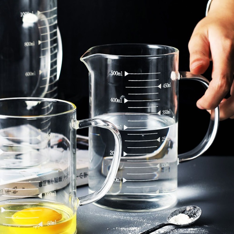 Clear Borosilicate Glass Measuring Cups with Bamboo Lid – Glass Mug and Measuring Mug price