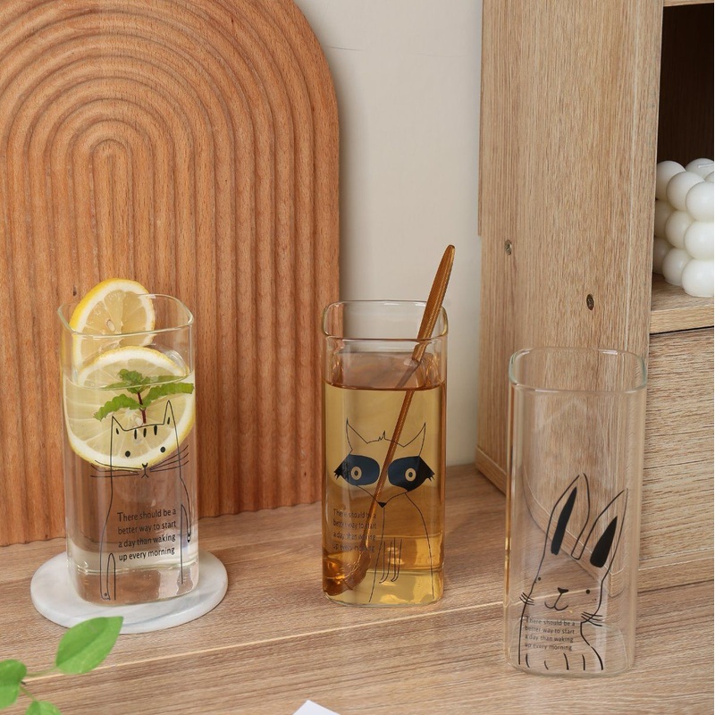 OEM Logo Heat Resistant Clear Glass Water Milk Juice Tea Cups Square Glass Cups Mug – Glass Mug and Cup Glass price