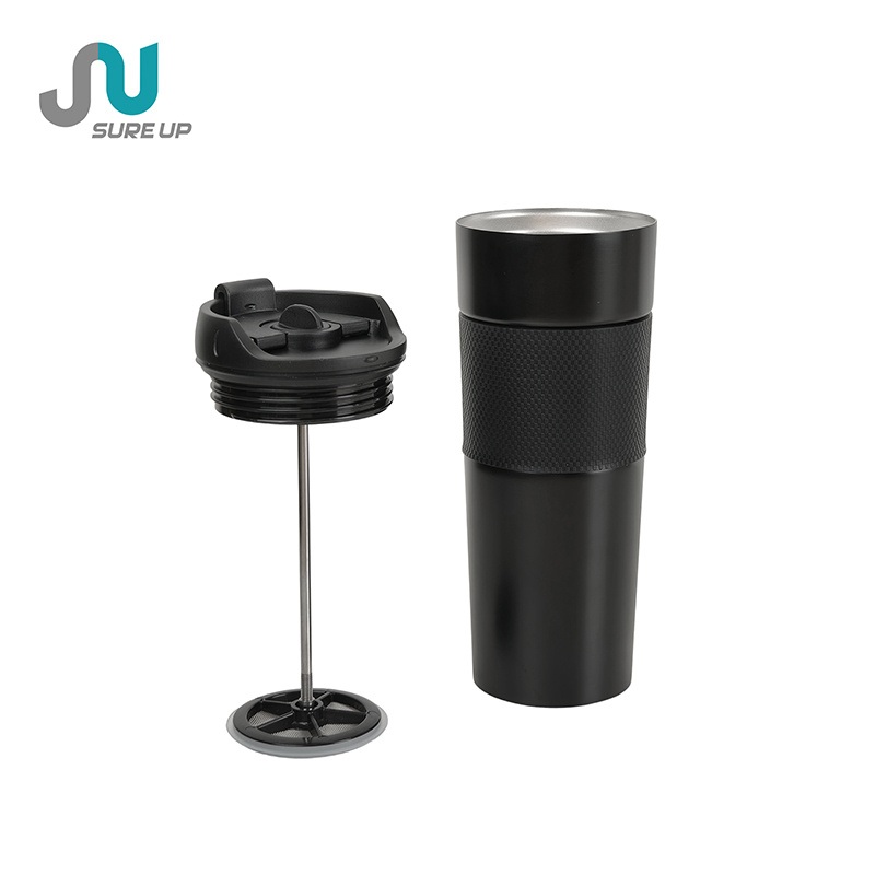 Portable Stainless Steel French Press Coffee Mug for Outdoor Activities – Travel Flask Coffee Mug and Car Cup price