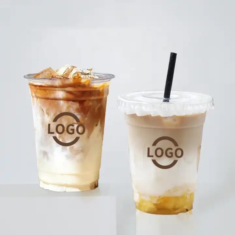 Wholesale Custom Logo Clear Disposable 14oz Pet Plastic Cups for Cold Drink Ice Coffee – Stylish Printed Cup and Cold Drink Cup price