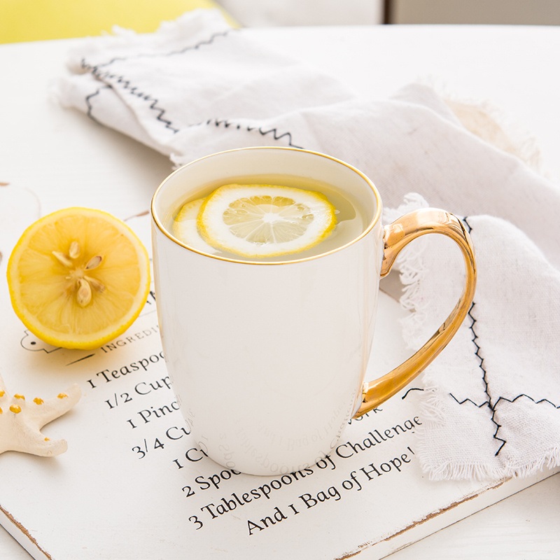 2025 Top Selling Plain White Ceramic Mug Wholesale Gold Handle Cups Coffee Water Tea Gifts Customizable Logo – White Porcelain Mug and Wholesale Ceramic Items price
