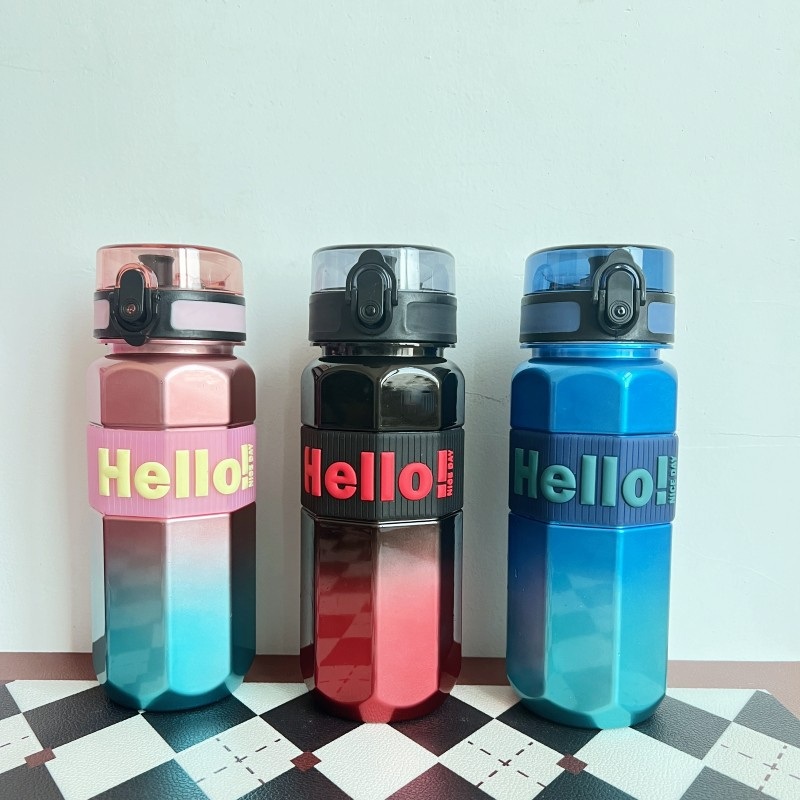 Custom Clear Frosted Gradient Silicone Bicycle Water Bottle with Belt and Scale Fancy Water Bottles for Adults – Sport Water Bottle and Customizable Logo Water Bottle price