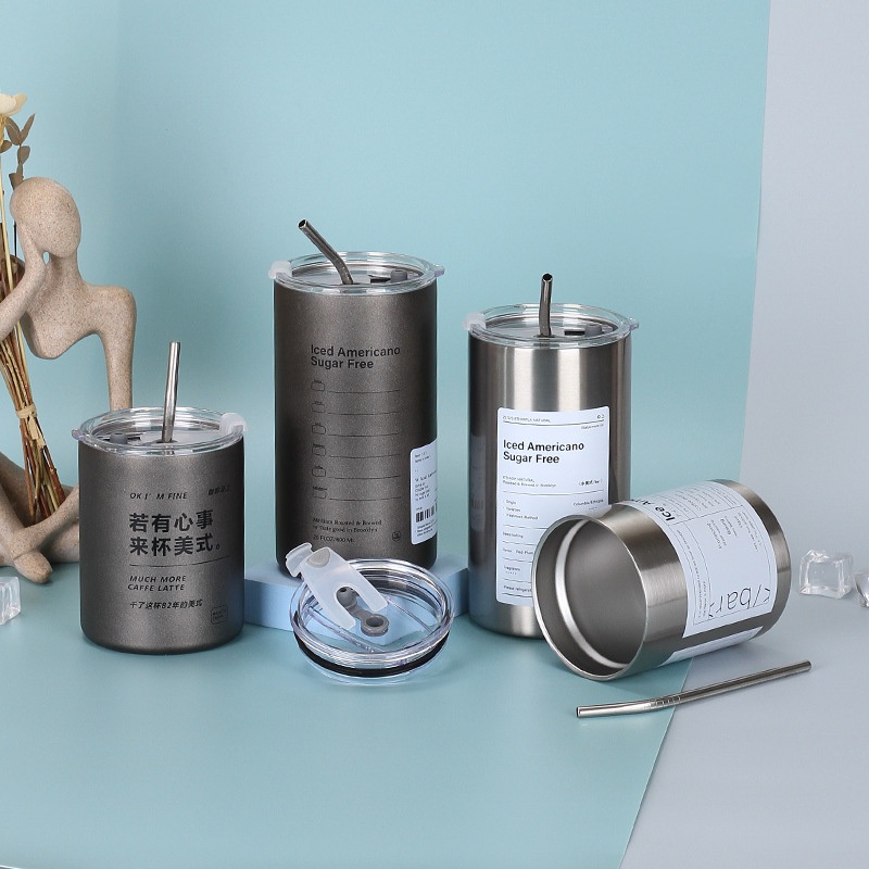 Custom Reusable Coffee Travel Mug Iced American Coffee Tumbler Cup with Straw – Tumbler Cup and American Cup price