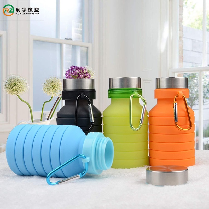 Heat-Resistant Collapsible Foldable Drink Silicone Water Bottles with 550ml – Foldable Water Bottle and Collapsible Water Bottle price