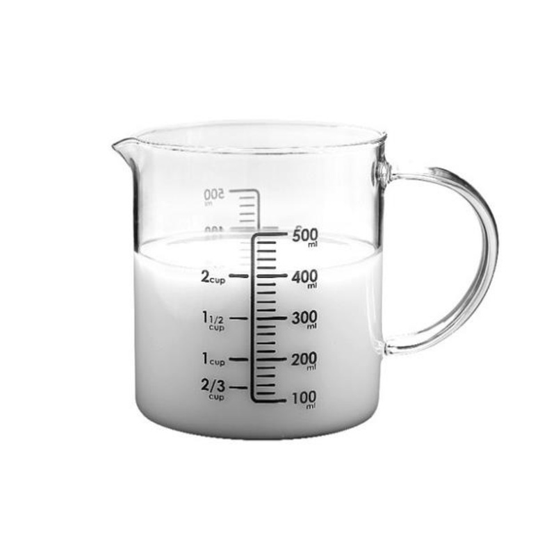 Microwaveable Glassware Kitchenware Breakfast Cup Milk Glass Cup with Scale – Glass Cup and Glassware price