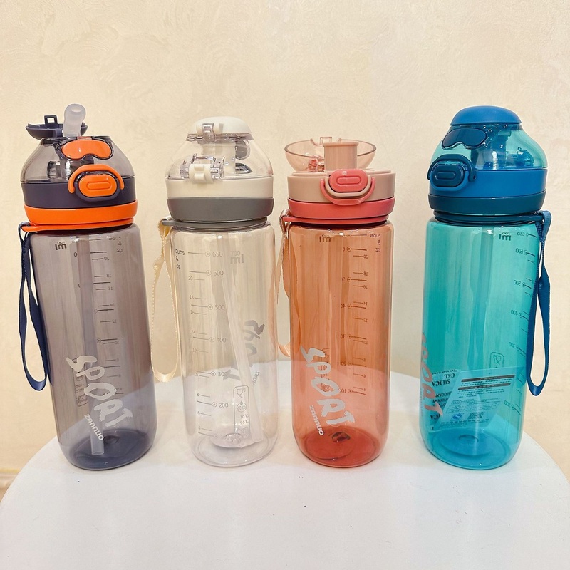 New Design 650ml PC Plastic Sports Water Bottle Children Portable Straw Water Bottle – Water Bottle and Plastic Goblet price
