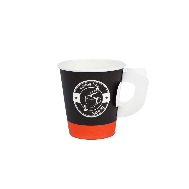 Paper Coffee Juice Tea Cups OEM Custom Design Single Wall Cheap Disposable 7oz with Handle Biodegradable Paper Coffee Juice Tea Cups – 7oz Paper Cup and Paper Coffee Cup price