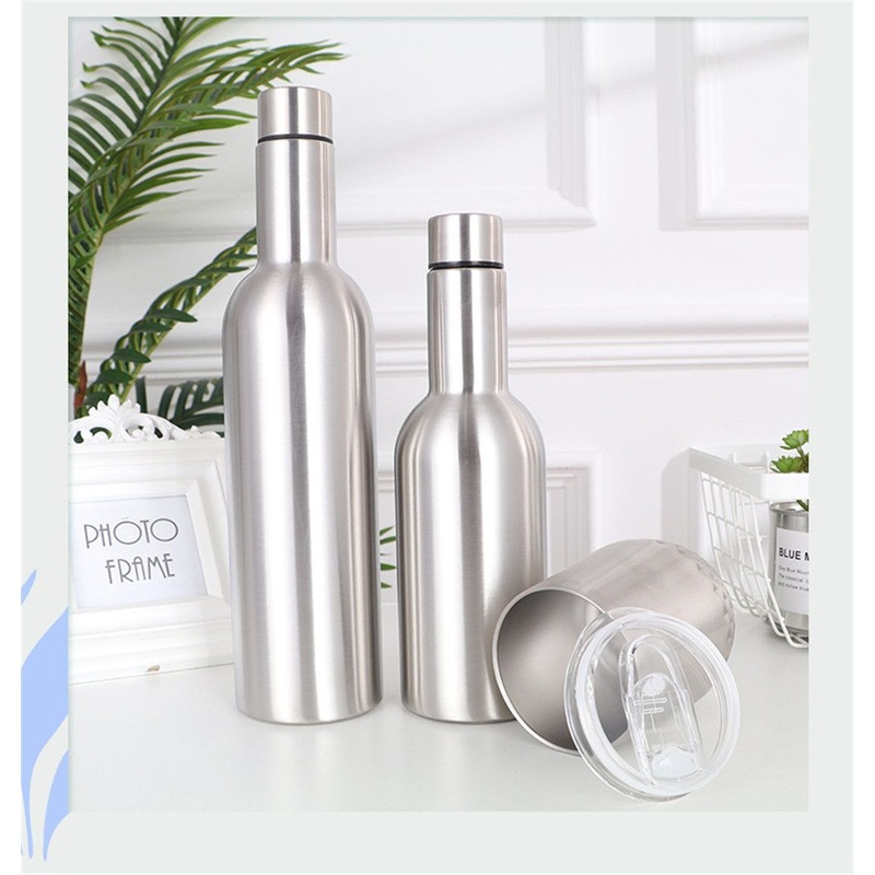 Stainless Steel Thermos Cup Vacuum Wine Bottle and Egg Shape Tumbler Set – Thermos Bottle and Bottle and Tumbler Set price