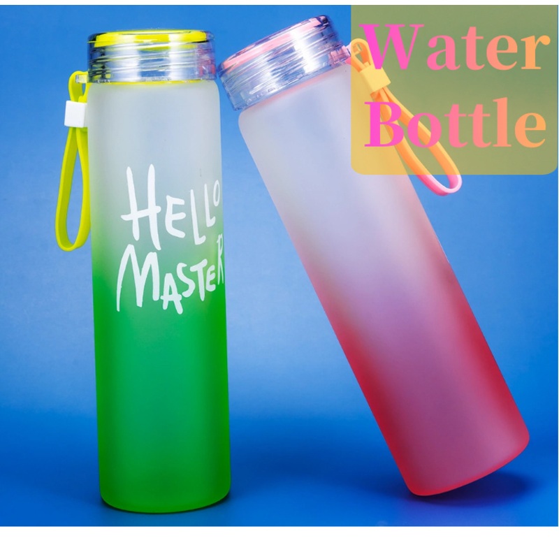 Summer Customized Frosted Glass Water Bottle with Frocolorful Brand Theme – Water Bottle Glass and Frosted Glass Water Bottle price