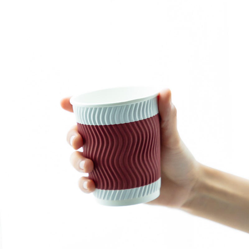 Zidan Printed Cup Paper Manufacturers Disposable Rippled Paper Coffee Cups 8oz Ripple Wall Paper Cup with Logo – Ripple Wall Paper Cup and Takeaway Paper Coffee Cup price
