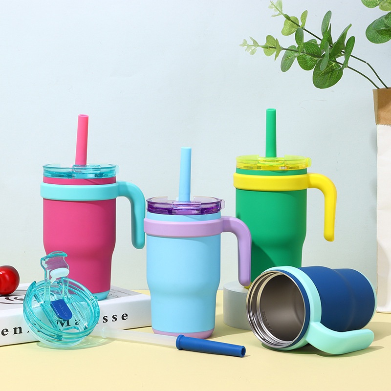 14 Oz Colorful Leakproof Insulated Modern Mug Stainless Steel Vacuum Insulated Kids Water Bottle Cups Tumbler with Straw – Travel Tumbler and Stainless Steel Tumbler price