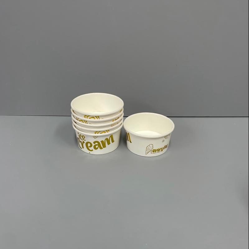 4oz 5oz 120ml 150ml Paper Ice Cream Tub Cup Container with Paper Lid and Spoon – Ice Cream Container and Ice Cream Tub Cup price