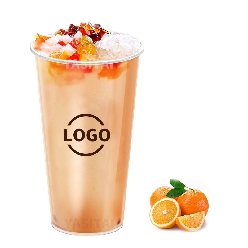 500ml 700ml Disposable PP Clear Transparent Plastic Cup Custom Logo Boba Milk Tea Cups Bubble Tea Cup with Lid – Bubble Tea Cup and Boba Tea Cup price