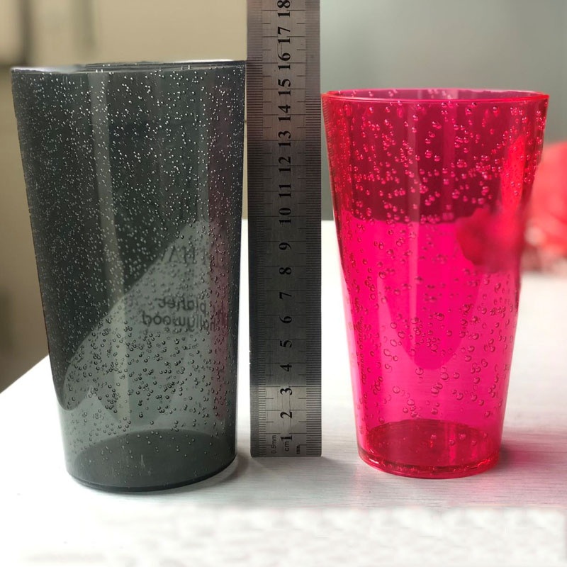 600ml 20oz Custom Shape Audited Factory Food Safe Promotional Popcorn Folding Wine Plastic Cup – 600ml as Cup and Bubble Plastic Cup price