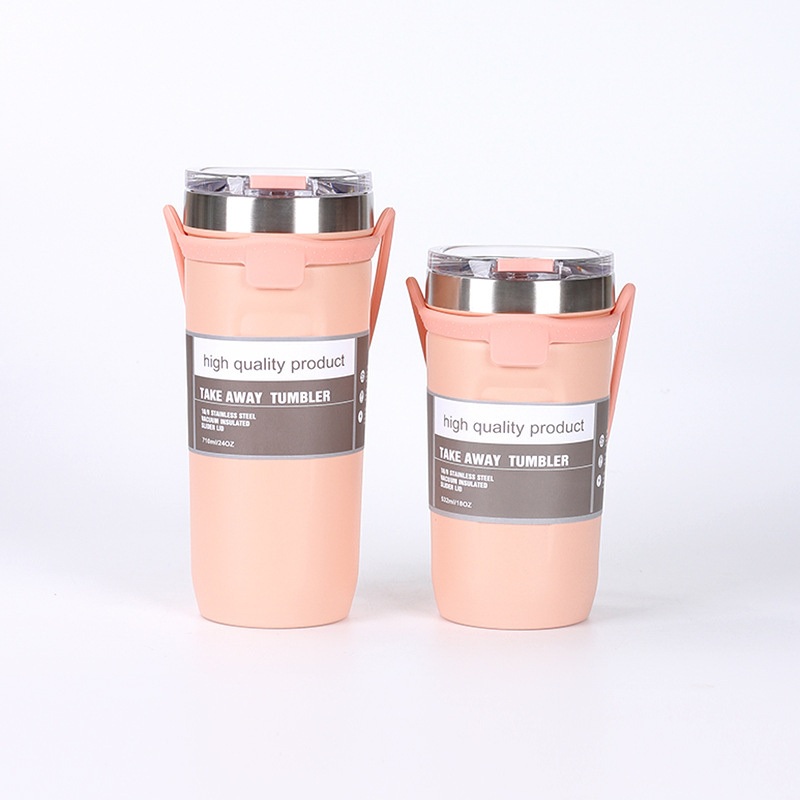 Creative New Handle Coffee Cup 304 Stainless Steel with Straw Outdoor Portable Silicone – Amazon Cheapest Vacuum Swell Cola Water Bottle and Custom Logo Swell Thermal Water Bottle price