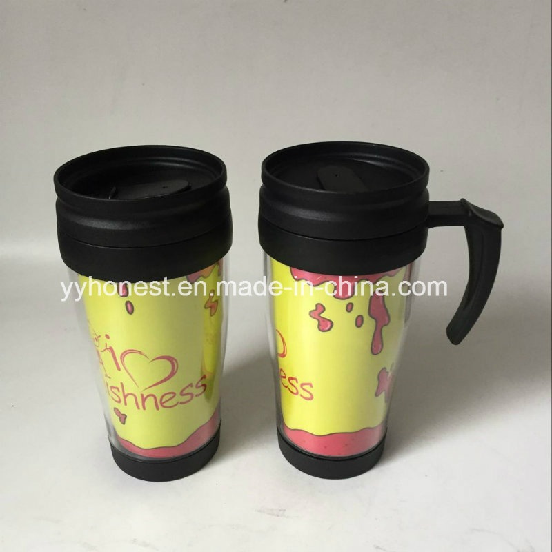 Custom Logo Double Wall Paper Insert Plastic Travel Mug – Travel Mug and Coffee Cup price