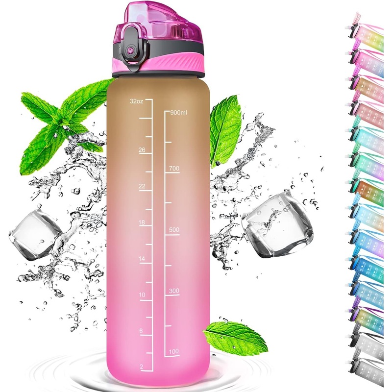 Plastic Wholesale Making Workout Sports Motivational Water Bottle with Straw – Water Bottle and PC Water Bottle price