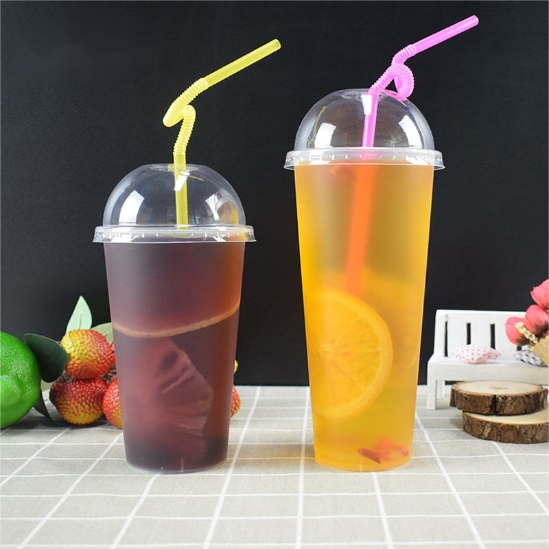 Popular Disposable Plastic PP Cold Drinking Coffee Jelly Juice Cup with Dome Lid – Disposable Cups and Drinking Cups price