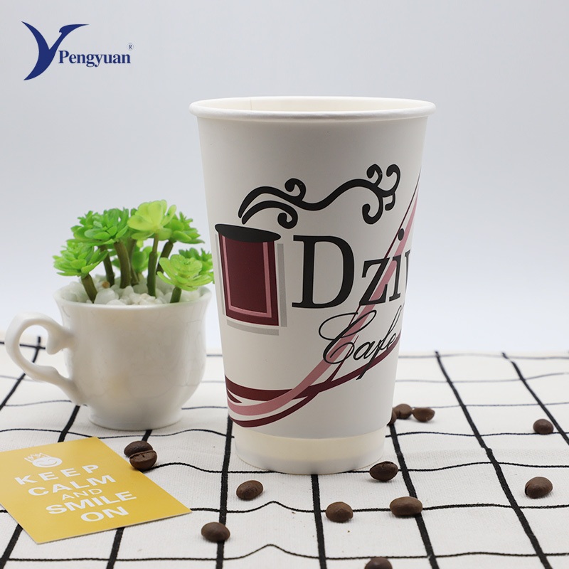 Take Away Double Wall Cup 16oz Coffee Paper Cup – Double Wall Paper Cup and Disposable Paper Cup price