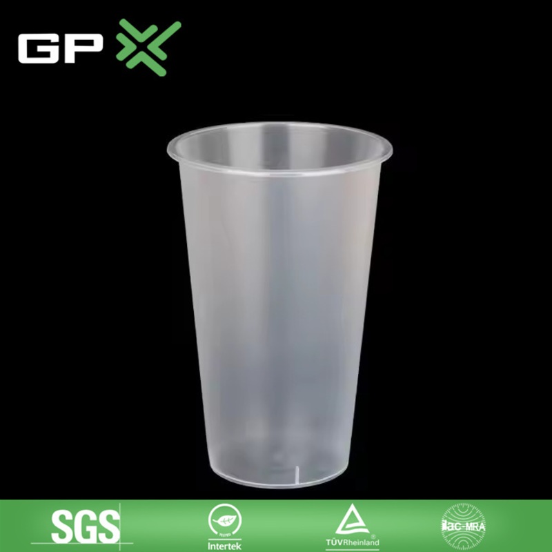 Wholesale Customized Size and Logo Hot Cold Soup Coffee Drink Cup 12oz 16oz 20oz 24oz Anaerobic Biodegradable PP Milk Tea Cups Hard Plastic Cup with Lid – Biodegradable PP Milk Tea Cups and Plastic Cup with Lid price