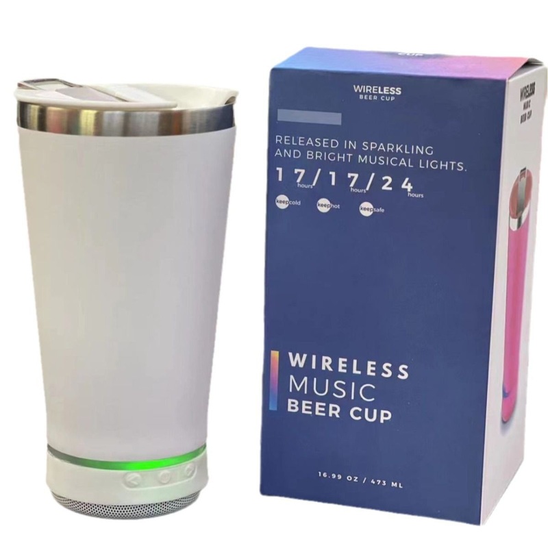 16oz Wireless Bluetooth Thermal Stainless Steel Water Beer Cup Bottle with Bottle Opener – Stainless Steel Water Bottle and Smart Bluetooth Water Beer Bottle price
