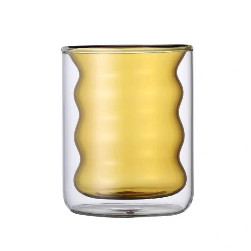200ml Handmade Blown Double Wall Glass Cup for Coffee Beverage Water Tea Milk Juice Wine Brandy Beer Whisky – Handmade Glass Cup and Double Wall Glassware price