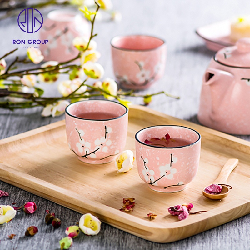 Japanese High Temperature Tableware Simple Hand Painted Ceramic Sake Cup – Cup and Cann price