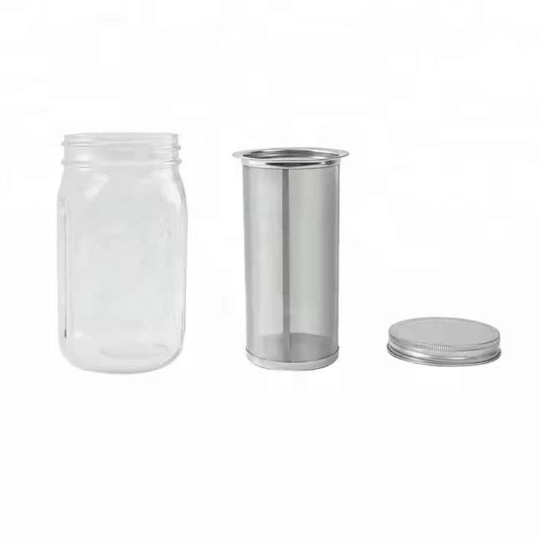 Stainless Steel Woven Wire Mesh Strainer Cold Brewing Mason Jar Coffee Filter Tube Set Metal Material – Coffee Tube and Filter Tube price