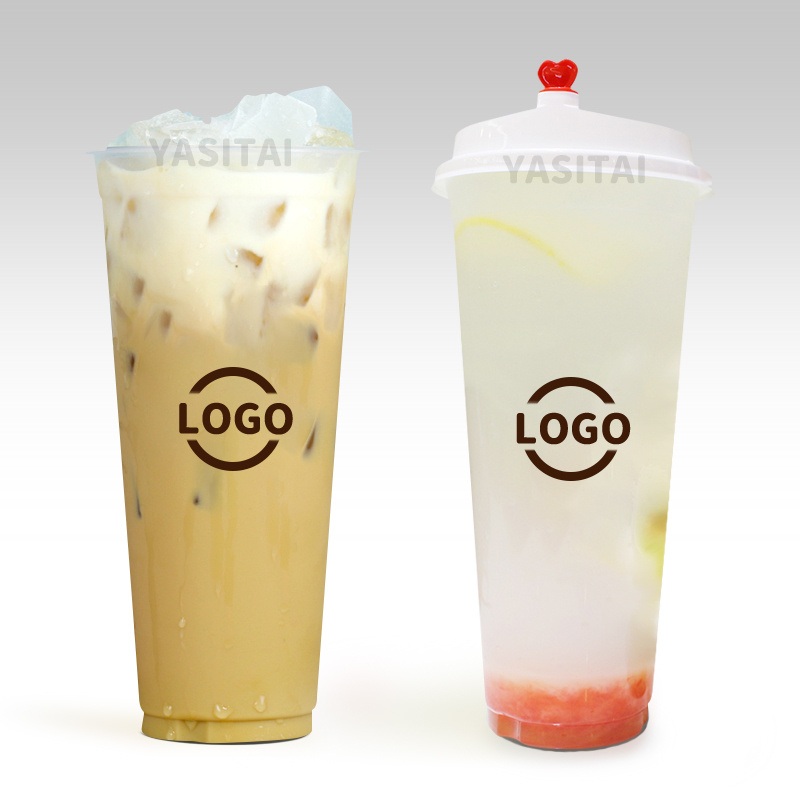 2023 Yasitai Eco-Friendly PP Disposable Plastic Juice Smoothie Cups with Logo Printed 16 20 22oz – PP Cup and PP Cup with Lids and Straws price