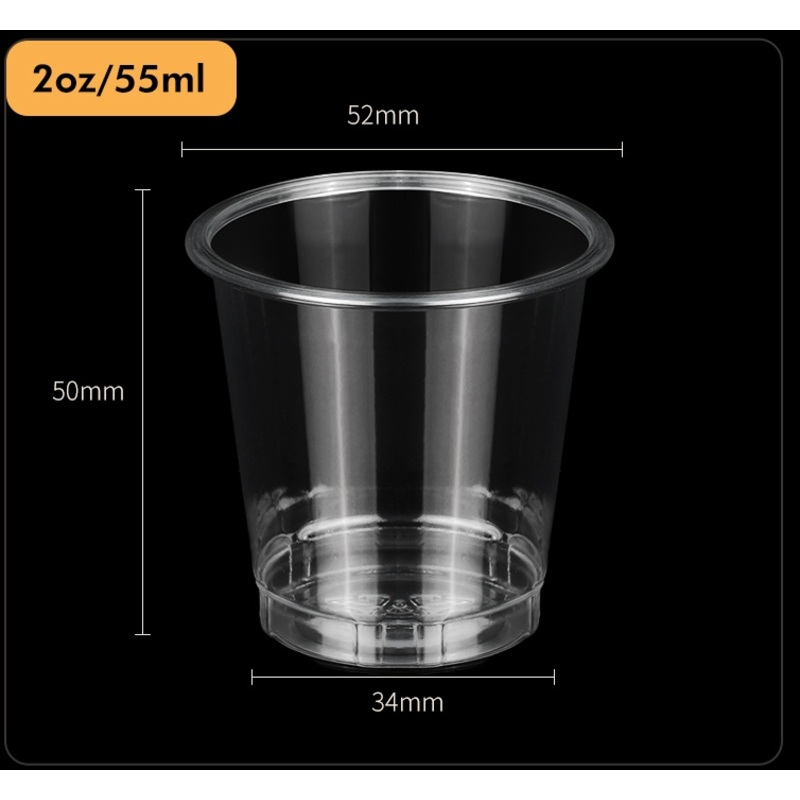 2oz 60ml Cup with Flat Lids Small Plastic Tasting Cups with Lids – Plastic Cup and Disposable Cup price