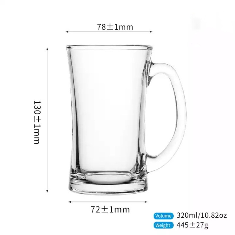 Customized Thick Botom Clear Glass Mug for Drinking Beer or Coffee – Glass Cup and Glass Jar price