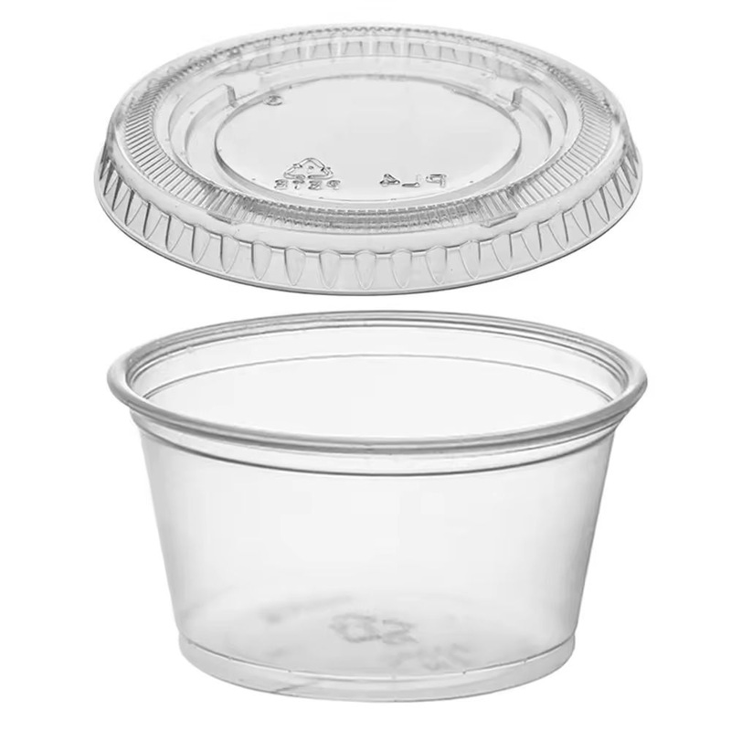 Disposable Small Plastic Sauce Cup 2 Oz Pudding Portion Condiment Cups with Lids, Jello Shot Cups – Sauce Cup and Disposable Cup price